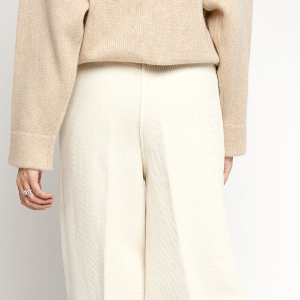 FORTE FORTE Wide Leg Pant in Ivory - Picture 6 of 7
